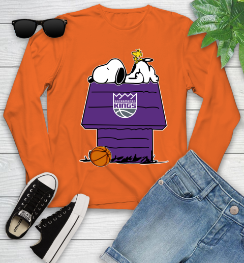 Sacramento Kings NBA Basketball Snoopy Woodstock The Peanuts Movie Youth Long Sleeve 4