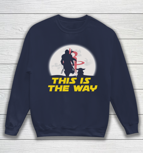 Houston Rockets NBA Basketball Star Wars Yoda And Mandalorian This Is The Way Sweatshirt 2