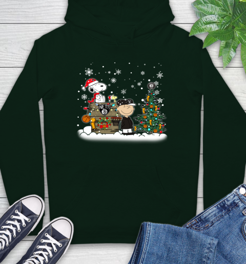 Brooklyn Nets NBA Basketball Christmas The Peanuts Movie Snoopy Championship Hoodie 12