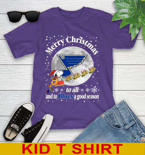 St.Louis Blues Merry Christmas To All And To Blues A Good Season NHL Hockey Sports Youth T-Shirt 3