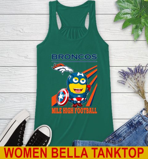 NFL Football Denver Broncos Captain America Marvel Avengers Minion Shirt Racerback Tank 5