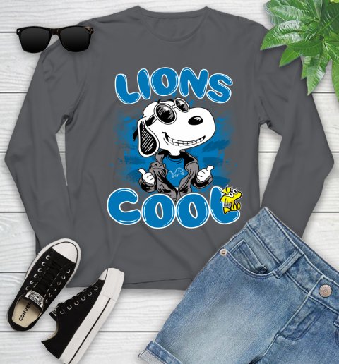 NFL Football Detroit Lions Cool Snoopy Shirt Youth Long Sleeve 8