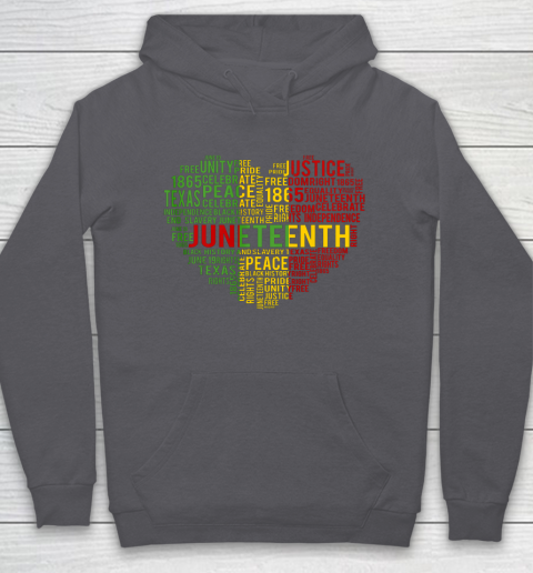 Juneteenth Heart Black History Afro American African Freedom Hoodie 4