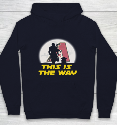 Arizona Diamondbacks MLB Baseball Star Wars Yoda And Mandalorian This Is The Way Youth Hoodie 2