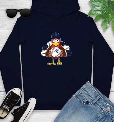 New York Yankees Turkey thanksgiving Youth Hoodie 4