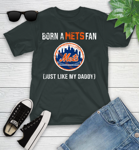 MLB Baseball New York Mets Loyal Fan Just Like My Daddy Shirt Youth T-Shirt 5