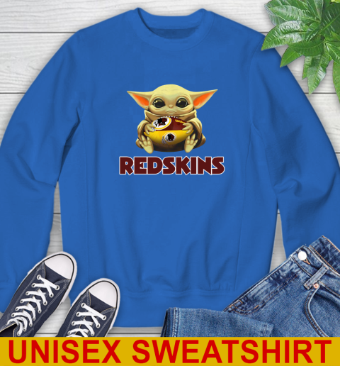 NFL Football Washington Redskins Baby Yoda Star Wars Shirt Sweatshirt 9