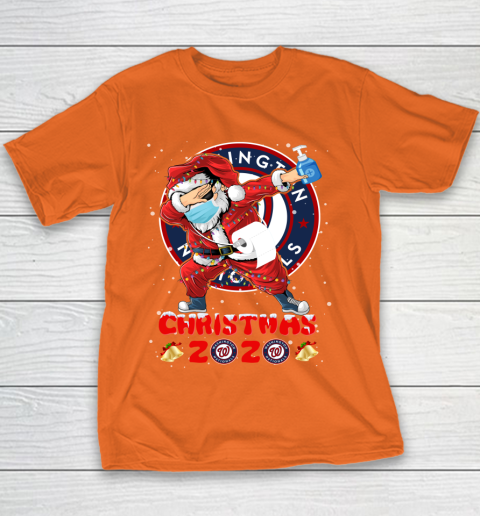 Washington Nationals Funny Santa Claus Dabbing Christmas 2020 MLB Youth T-Shirt 4