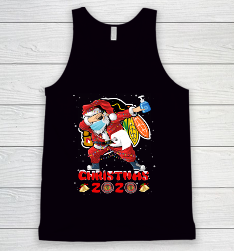Chicago Blackhawks Funny Santa Claus Dabbing Christmas 2020 NHL Tank Top