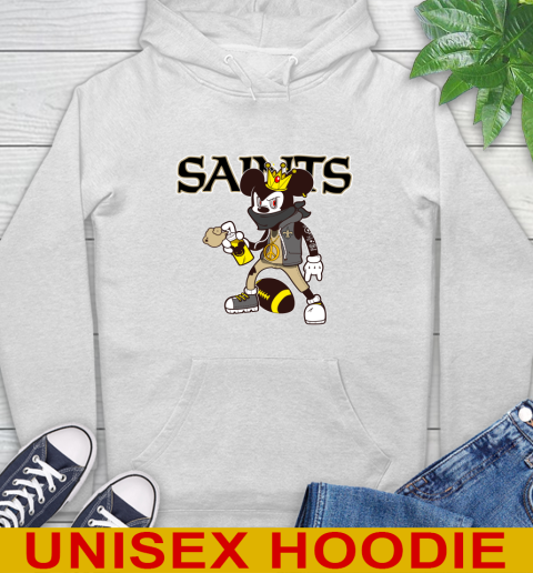 New Orleans Saints NFL Football Mickey Peace Sign Sports Hoodie