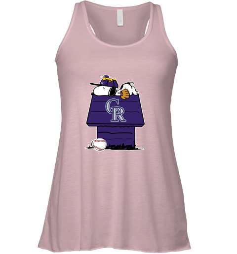 Colorado Rockies Snoopy And Woodstock Resting Together MLB Racerback Tank