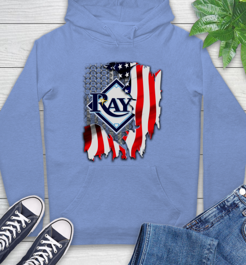 Tampa Bay Rays MLB Baseball American Flag Hoodie 11