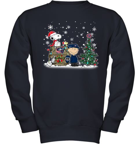 NHL Columbus Blue Jackets Snoopy Charlie Brown Woodstock Christmas Stanley Cup Hockey T Shirt zYtrR7AG8DN youth sweatshirt 47 95 151514 front navy