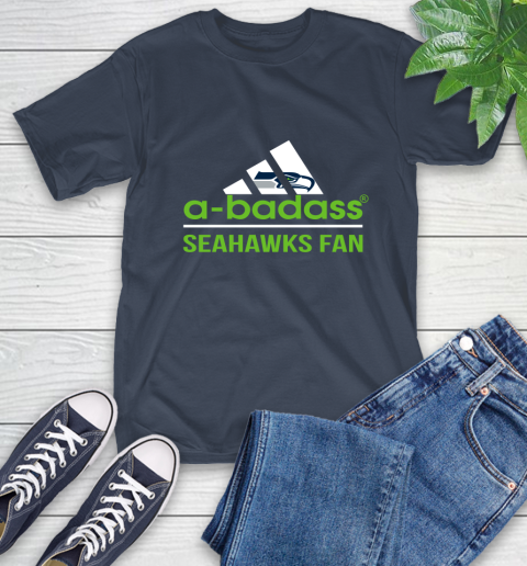 NFL A Badass Seattle Seahawks Fan Adidas Football Sports T-Shirt 3
