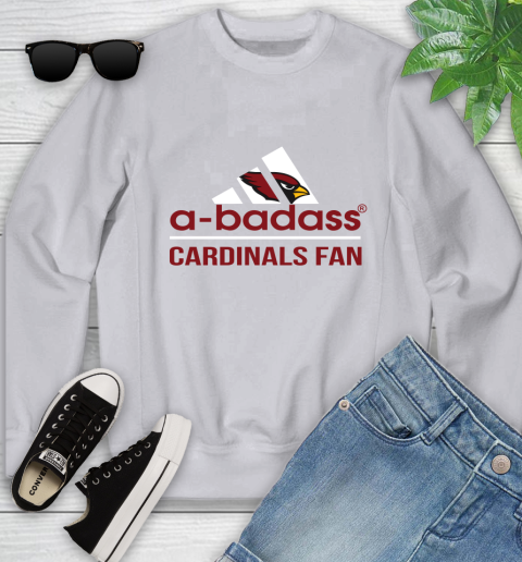 NFL A Badass Arizona Cardinals Fan Adidas Football Sports Youth Sweatshirt 3