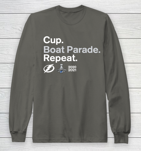 Cup Boat Parade Repeat Tampa bay Lightnings Stanley Hockey 2021 Long Sleeve T-Shirt 5