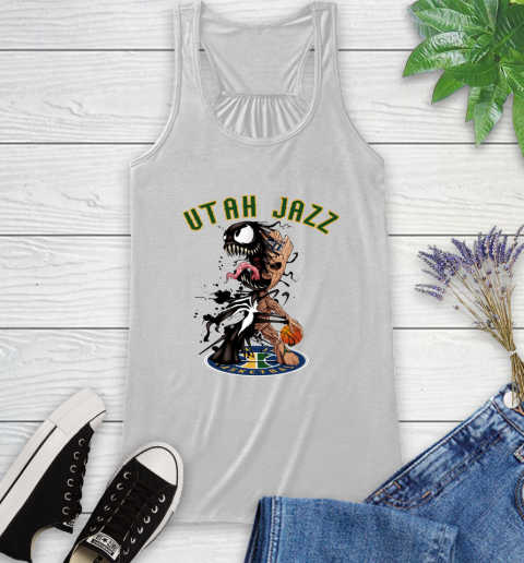 NBA Utah Jazz Basketball Venom Groot Guardians Of The Galaxy Racerback Tank