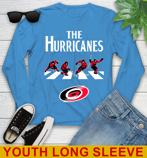 NHL Hockey Carolina Hurricanes The Beatles Rock Band Shirt Youth Long Sleeve 8