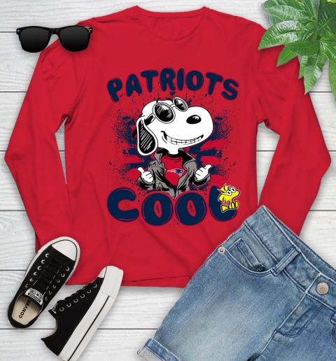 NFL Football New England Patriots Cool Snoopy Shirt Youth Long Sleeve 10