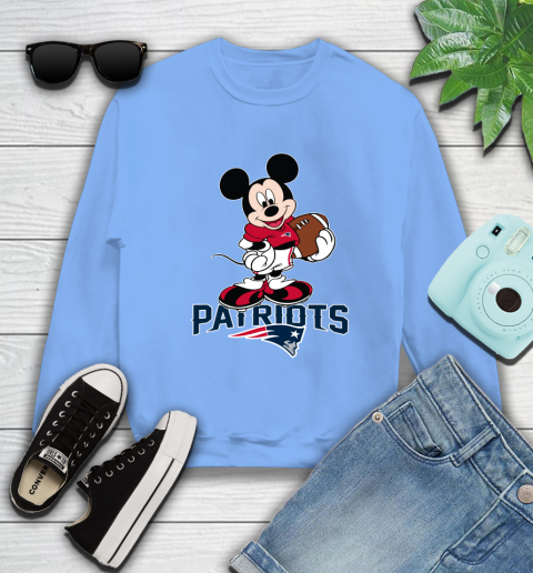NFL Football New England Patriots Cheerful Mickey Mouse Shirt Sweatshirt 11