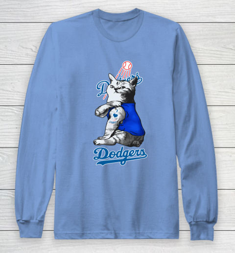 MLB Baseball My Cat Loves Los Angeles Dodgers Long Sleeve T-Shirt 8
