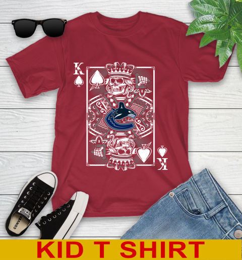 Vancouver Canucks NHL Hockey The King Of Spades Death Cards Shirt Youth T-Shirt 12