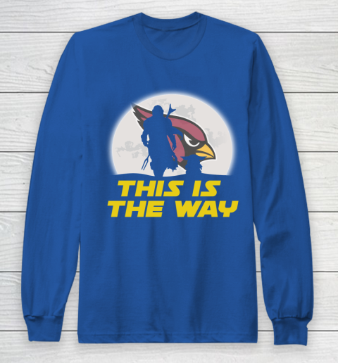 Arizona Cardinals NFL Football Star Wars Yoda And Mandalorian This Is The Way Long Sleeve T-Shirt 6