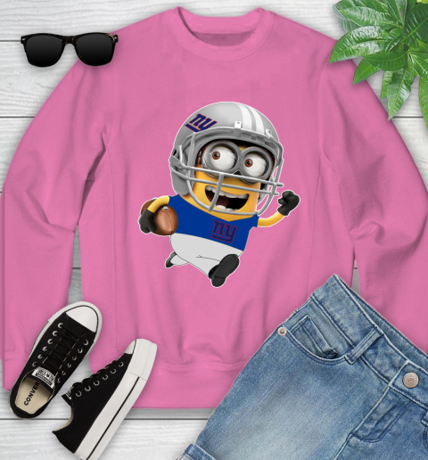 NFL New York Giants Minions Disney Football Sports Youth Sweatshirt 7