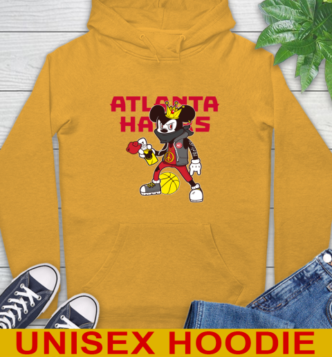 Atlanta Hawks NBA Basketball Mickey Peace Sign Sports Hoodie - Image 4