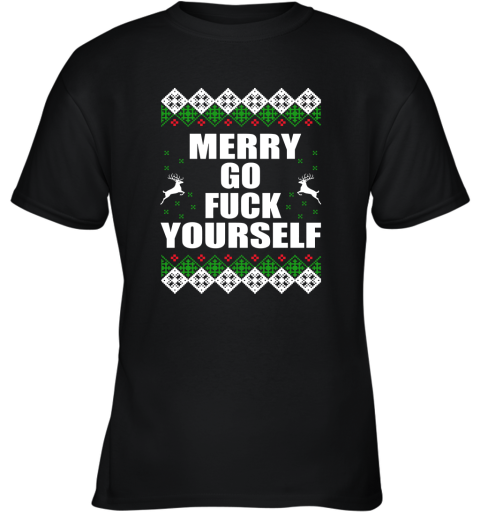 Merry Go Fuck Yourself Christmas Youth T-Shirt