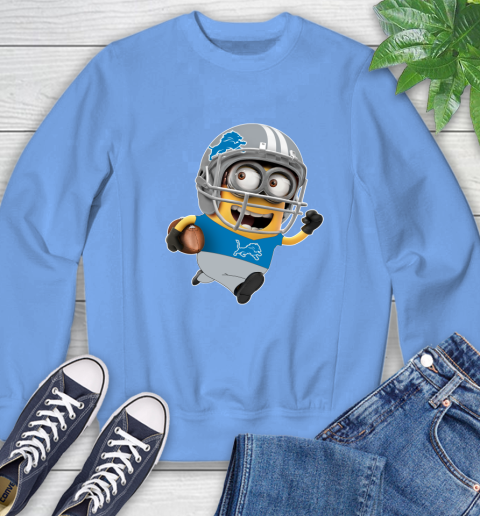NFL Detroit Lions Minions Disney Football Sports Sweatshirt 11