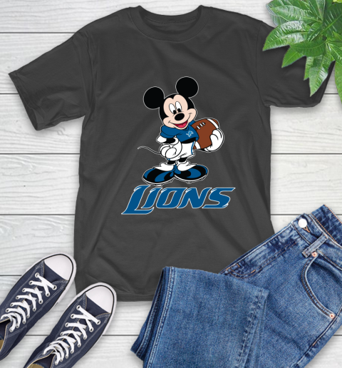 NFL Football Detroit Lions Cheerful Mickey Mouse Shirt T-Shirt