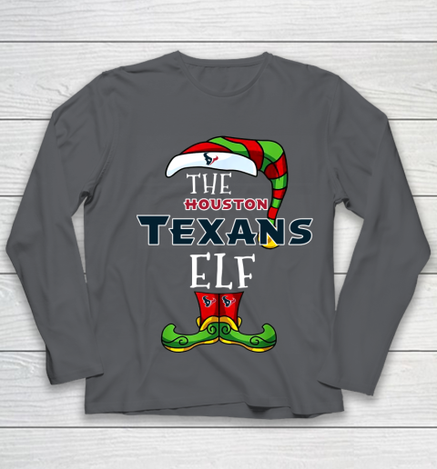 Houston Texans Christmas ELF Funny NFL Youth Long Sleeve 6