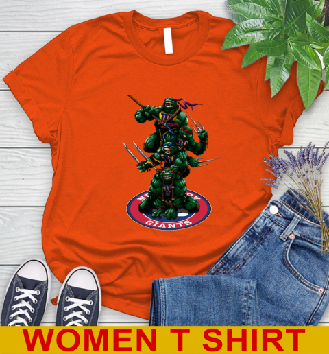 NFL Football New York Giants Teenage Mutant Ninja Turtles Shirt Women's T-Shirt 4