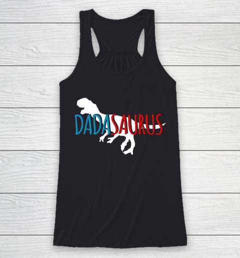 Father's Day Funny Gift Ideas Apparel  Mens Dadasaurus Funny Fathers Day Dinosaur For Guys T Shirt Racerback Tank