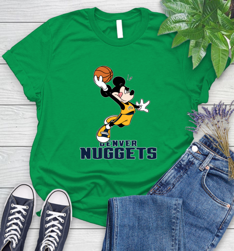 NBA Basketball Denver Nuggets Cheerful Mickey Mouse Shirt Women's T-Shirt 7
