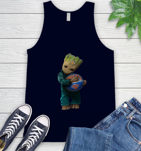 NBA Groot Guardians Of The Galaxy Basketball Sports New York Knicks Tank Top - Image 4