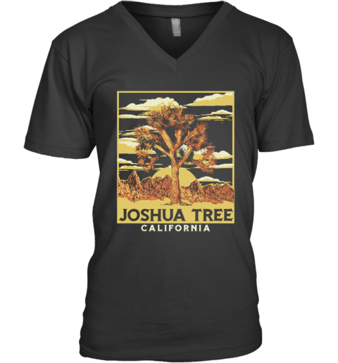Joshua Tree National Park Vintage Style Langarm V-Neck T-Shirt