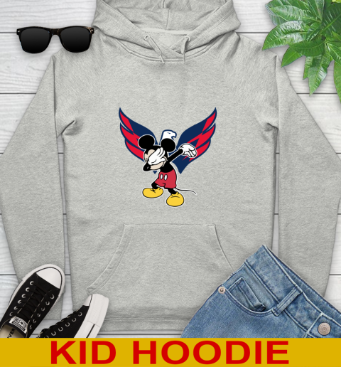 Washington Capitals NHL Hockey Dabbing Mickey Disney Sports Youth Hoodie