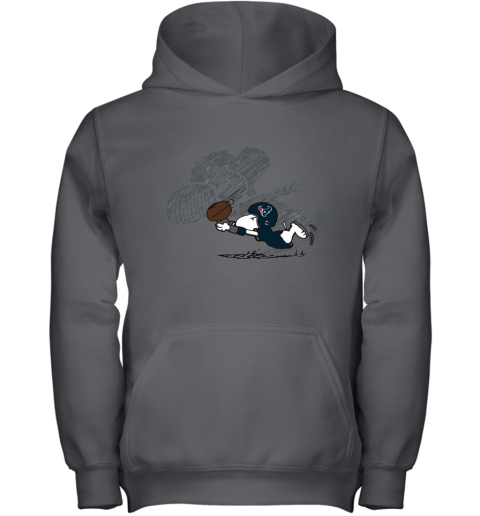Houston Texans Snoopy Plays The Football Game Youth Hoodie