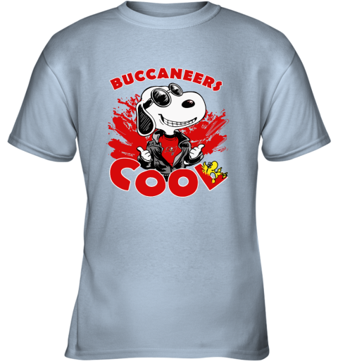 pnby tampa bay buccaneers snoopy joe cool were awesome shirt youth t shirt 26 front light blue