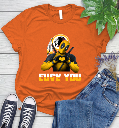NHL Washington Redskins Deadpool Love You Fuck You Football Sports Women's T-Shirt 3