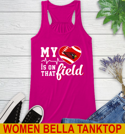 NFL My Heart Is On That Field Football Sports St.Louis Cardinals Racerback Tank 6