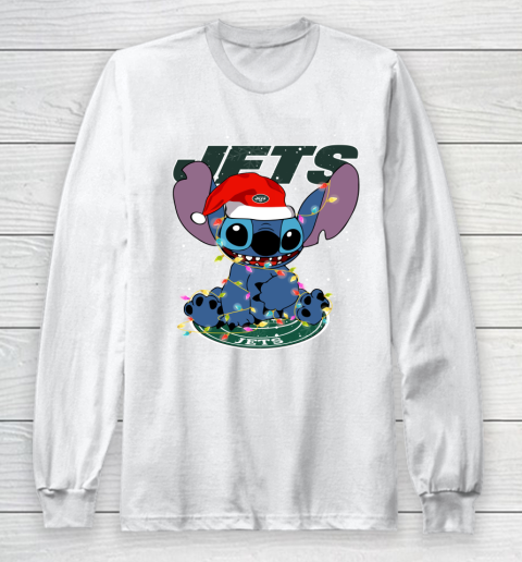 New York Jets NFL Football noel stitch Christmas Long Sleeve T-Shirt