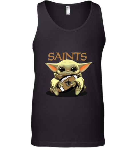 Baby Yoda Loves The New Orleans Saints Star Wars NFL Tank Top
