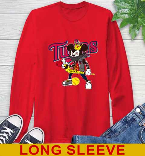 Minnesota Twins MLB Baseball Mickey Peace Sign Sports Long Sleeve T-Shirt 10