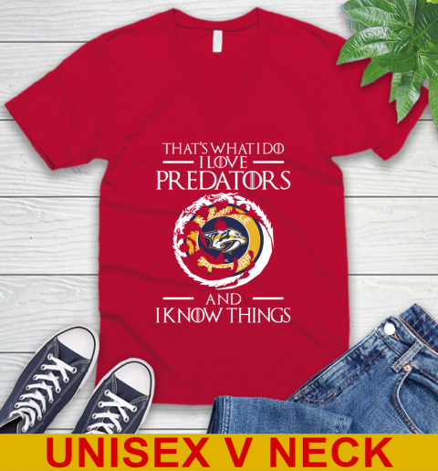 Nashville Predators NHL Hockey That's What I Do I Love My Team And I Know Things Game Of Thrones 52