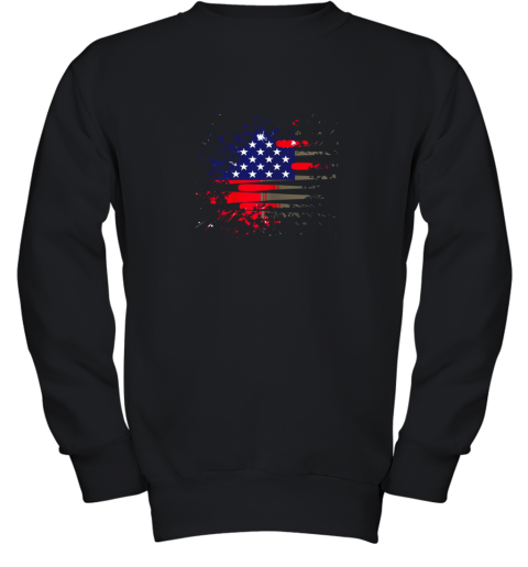 Baseball U.S American Flag Youth Sweatshirt