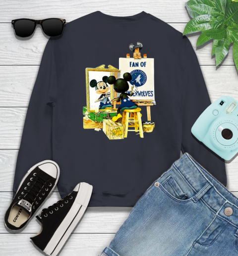 NBA Basketball Minnesota Timberwolves Mickey Drawing Shirt 107
