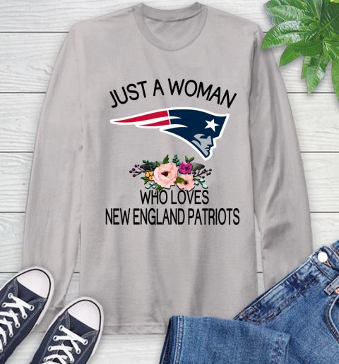NFL Just A Woman Who Loves New England Patriots Football Sports Long Sleeve T-Shirt 11